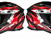 Шолом GEON 722 X-road Дуал-спорт з окулярами черно-червоний  Dual-sport ADV